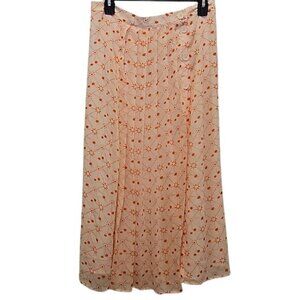 Avec Les Filles Maxi Skirt Size 6 New Women's Pink Red Chiffon Romantic Office